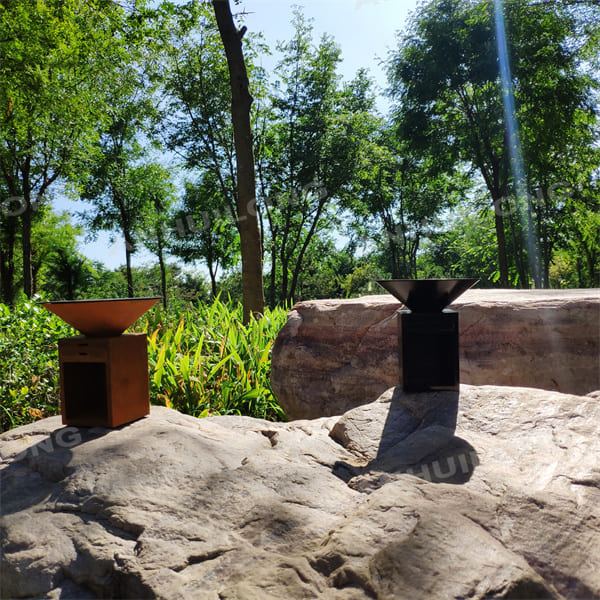 Natural Corten Steel bbq for Picnic Garden Party