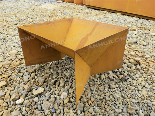 Freestanding Corten Steel Fire Pit Above Ground