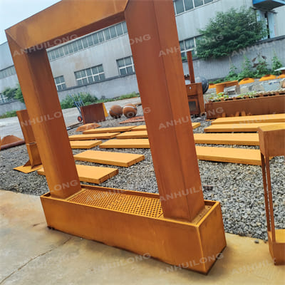 Corten Steel Garden Water Feature For Garden Art