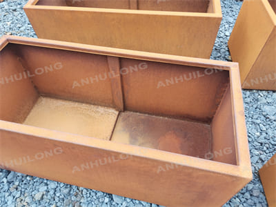 The super stylish AHL Corten Trough Planter