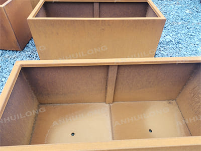 The super stylish AHL Corten Trough Planter