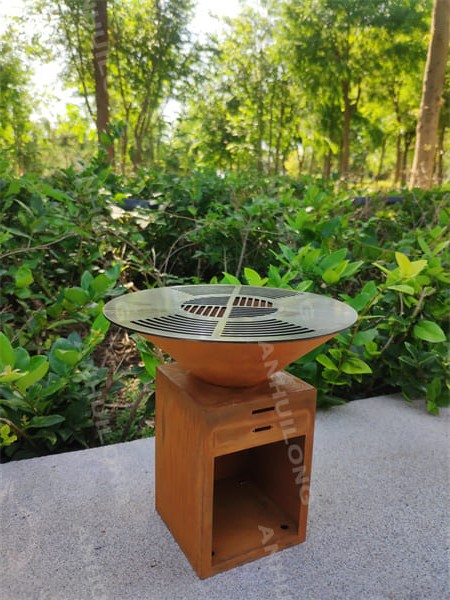 Heavy-Duty Wooden BBQ Grill For Outside Kitchen