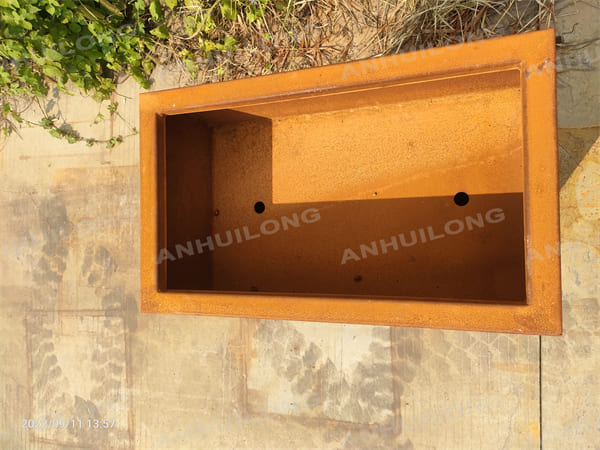 Corten Steel Planter With Door Shape