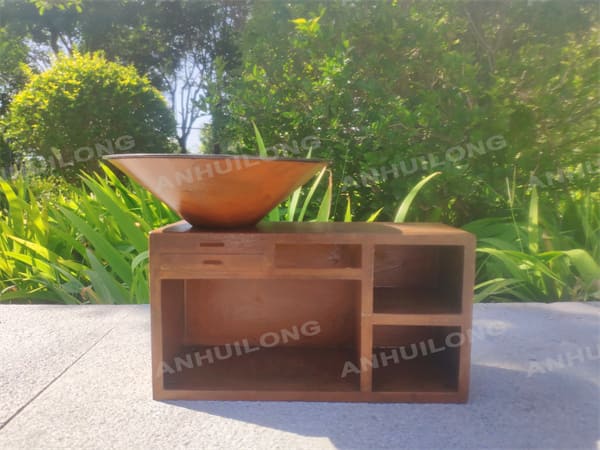 Multifunctional Camping Rust Corten Barbecue For Outside Kitchen Manufacturer