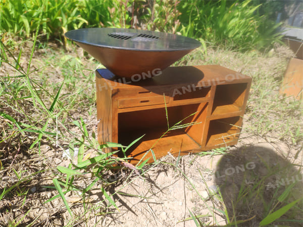 Multifunctional Camping Rust Corten Barbecue For Outside Kitchen Manufacturer