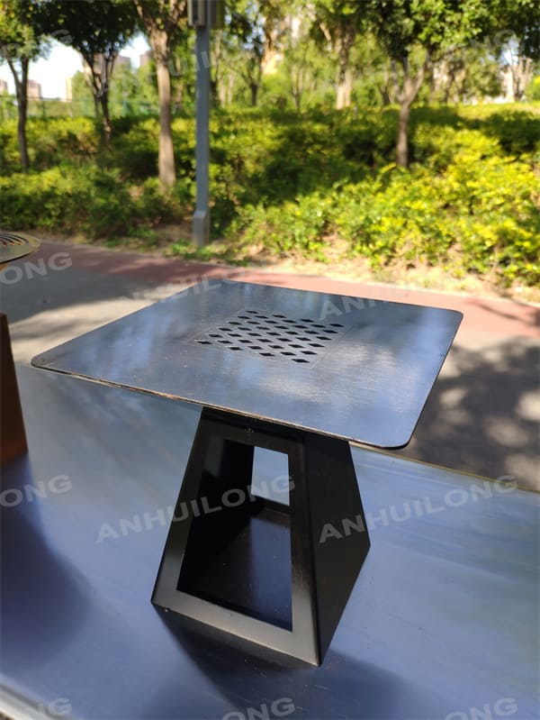 Modern Design Black Painted Corten Grill BBQ For Cooking Outside Kitchen Services