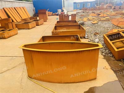 street heavy large planters corten steel