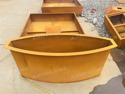 street heavy large planters corten steel