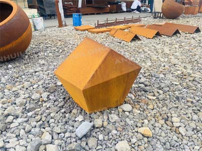 bespoke corten steel planter box outdoor