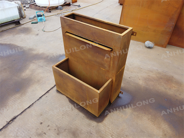 Chinese style corten steel water fountain For Garden Art