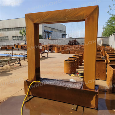 No Paint Outdoor Gate Water Fountain With Lights