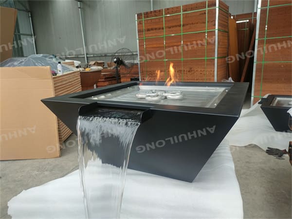 Rust modern outdoor water fountain for Ornamental Garden