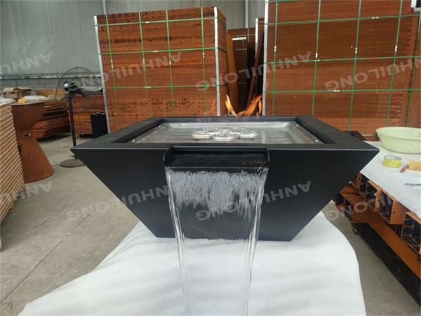 Rust modern outdoor water fountain for Ornamental Garden