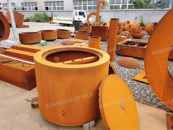 Corten Steel Planter Pot With Different Shape For Office