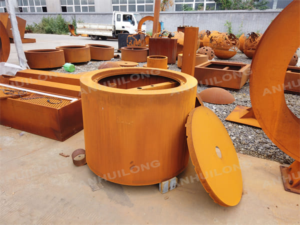 Corten Steel Metal Planter Pot With High Corrosion Resistance