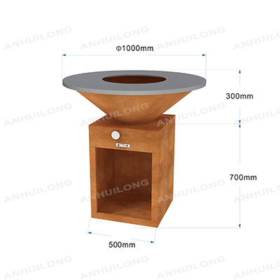 Bonfire Round Corten BBQ Outdoor For sale