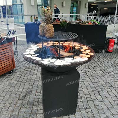 Bonfire Round Corten BBQ Outdoor For sale