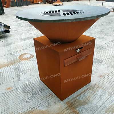 Good price Rust Corten Steel bbq grill For Outdoor Entertainment