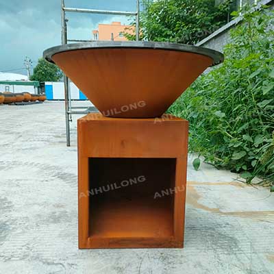 Good price Rust Corten Steel bbq grill For Outdoor Entertainment