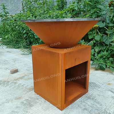 Good price Rust Corten Steel bbq grill For Outdoor Entertainment