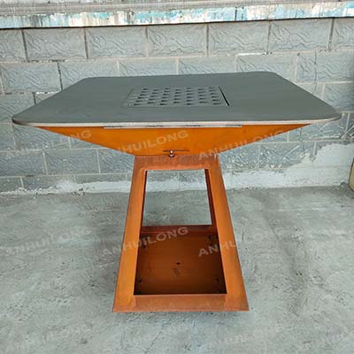 Outdoor Camping corten steel charcoal grill Specializing in the production