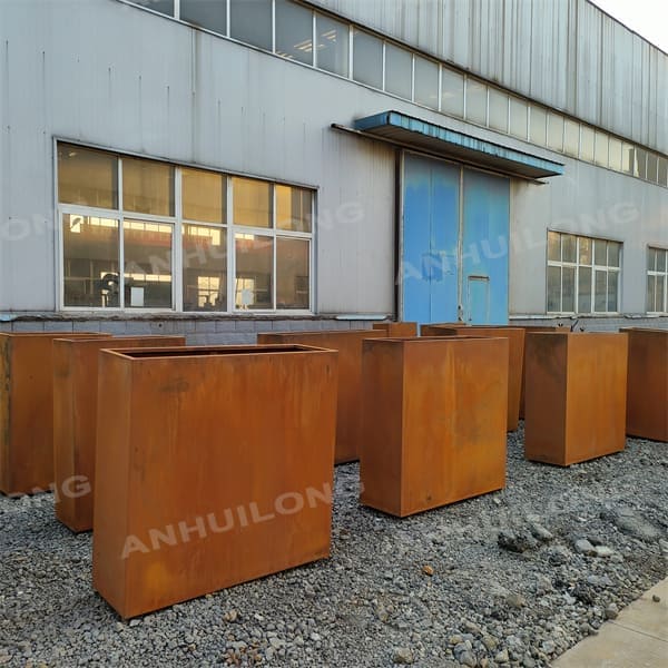 maintenance-free  corten steel planters For Ornamental Garden