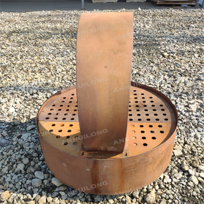 European style rust backyard water feature for Holiday Village