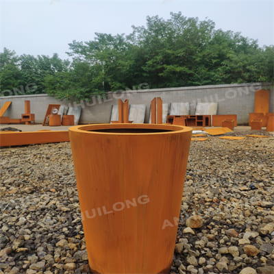 The natural beauty corten steel planter