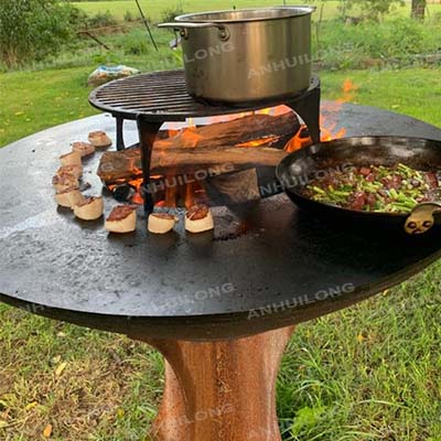 Excellent Rust Corten Steel bbq grill For Cooking Outside Kitchen Services