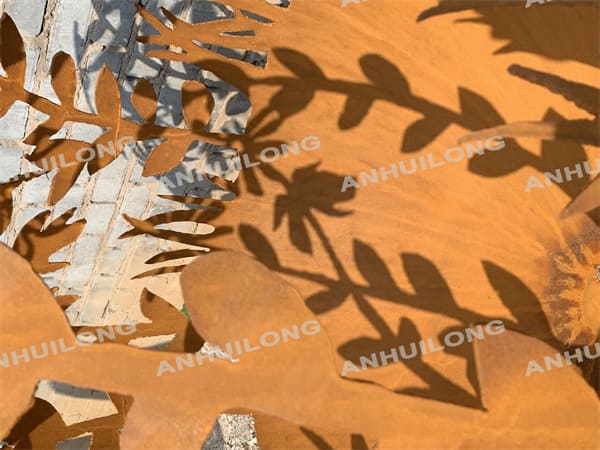 Laser Cut Corten Steel Fireball Rusty Metal Yard Art