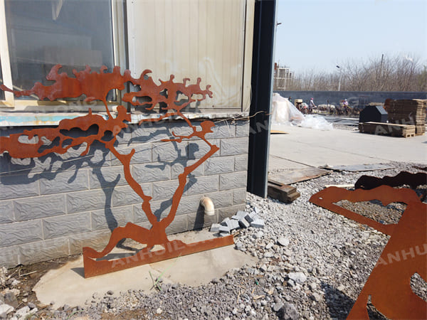 Laser Cut Corten Steel Metal Wall Art Landscape