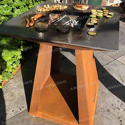 Modern Design Rust Corten Steel bbq grill