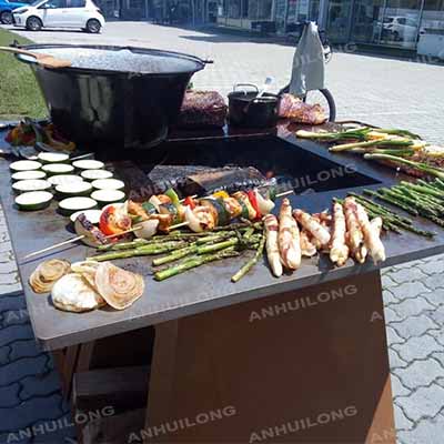 Modern Design Rust Corten Steel bbq grill