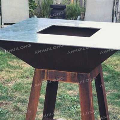 Modern Design Rust Corten Steel bbq grill