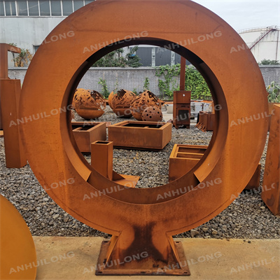 No paint corten steel water fountain For Ornament
