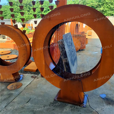 No paint corten steel water fountain For Ornament