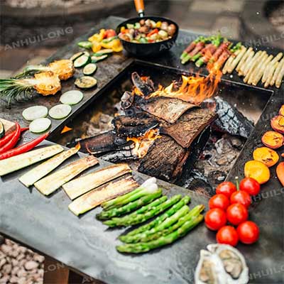 Personalized Courtyard Rust Charcoal barbeque grill