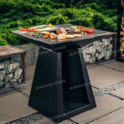 Personalized Courtyard Rust Charcoal barbeque grill
