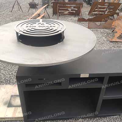 Outdoor Natural Corten Steel BBQ grill Garden Barbecue