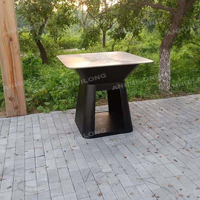 Stainless Steel Substitute Black Painted Corten Steel bbq grill