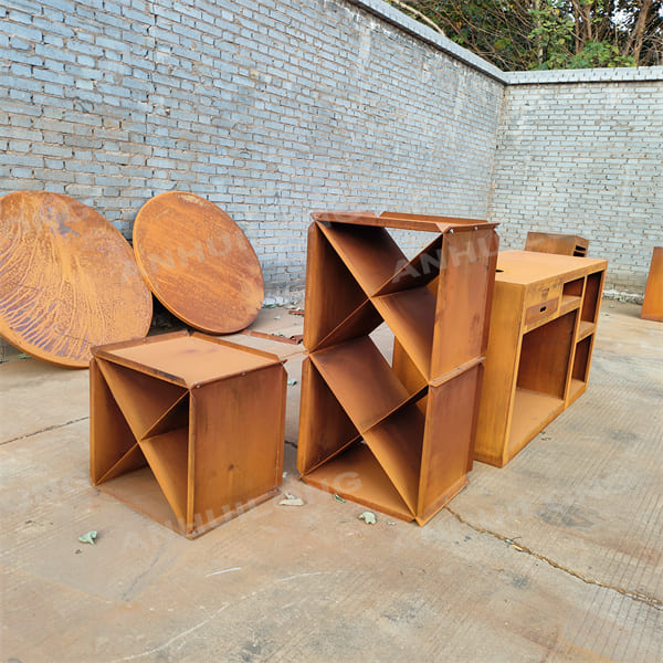 Wooden Storage Weathering Steel Spliced And Split