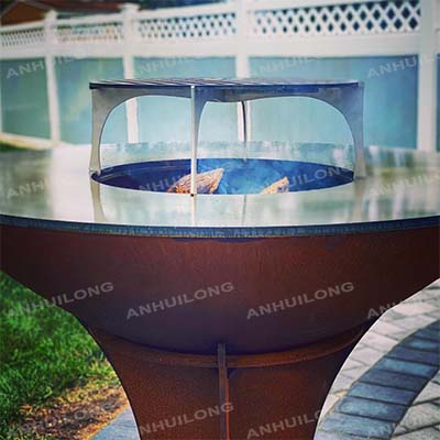 kitchenaid Rust Corten Steel grill For Outdoor Entertainment Ideas