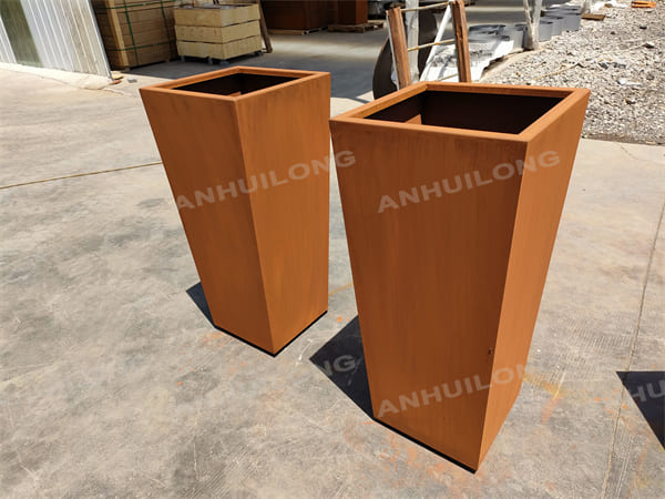 Each Corten Steel Planter Pot With The Unique Color And State