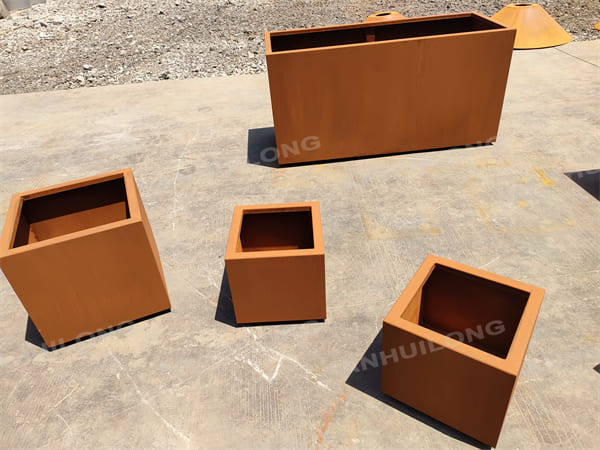 Each Corten Steel Planter Pot With The Unique Color And State