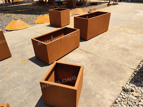 Each Corten Steel Planter Pot With The Unique Color And State