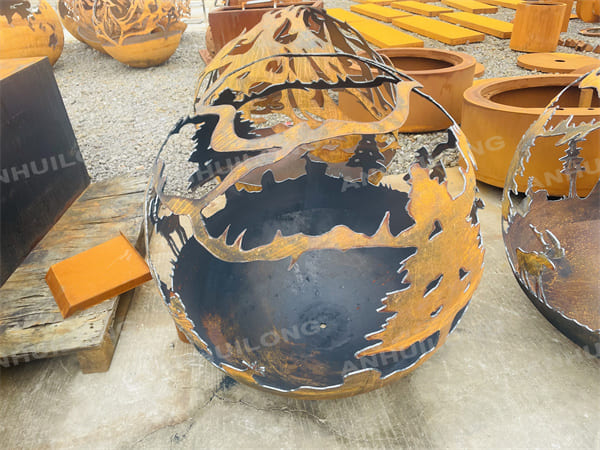 Ahl Steel Wood Burning Fireball On Sale