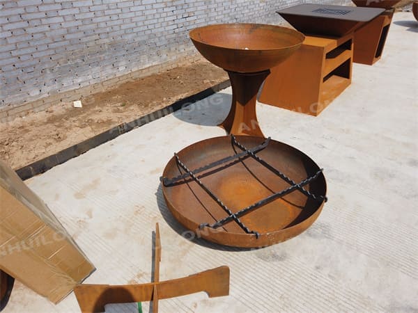 wood burning Corten Steel bbq