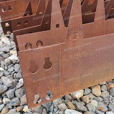 Garden border edging corten steel rusted metal Raised garden grow bed garden edging for landscaping