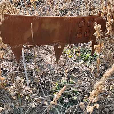 Garden edge round rust corten steel easy garten lawn edging garden edging fence