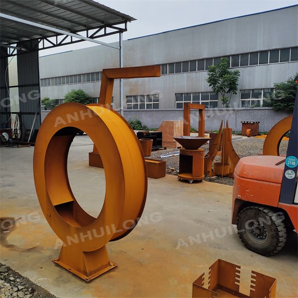 Large Circular Corten Steel Water Curtain Factory